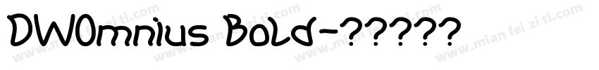 DWOmnius Bold字体转换